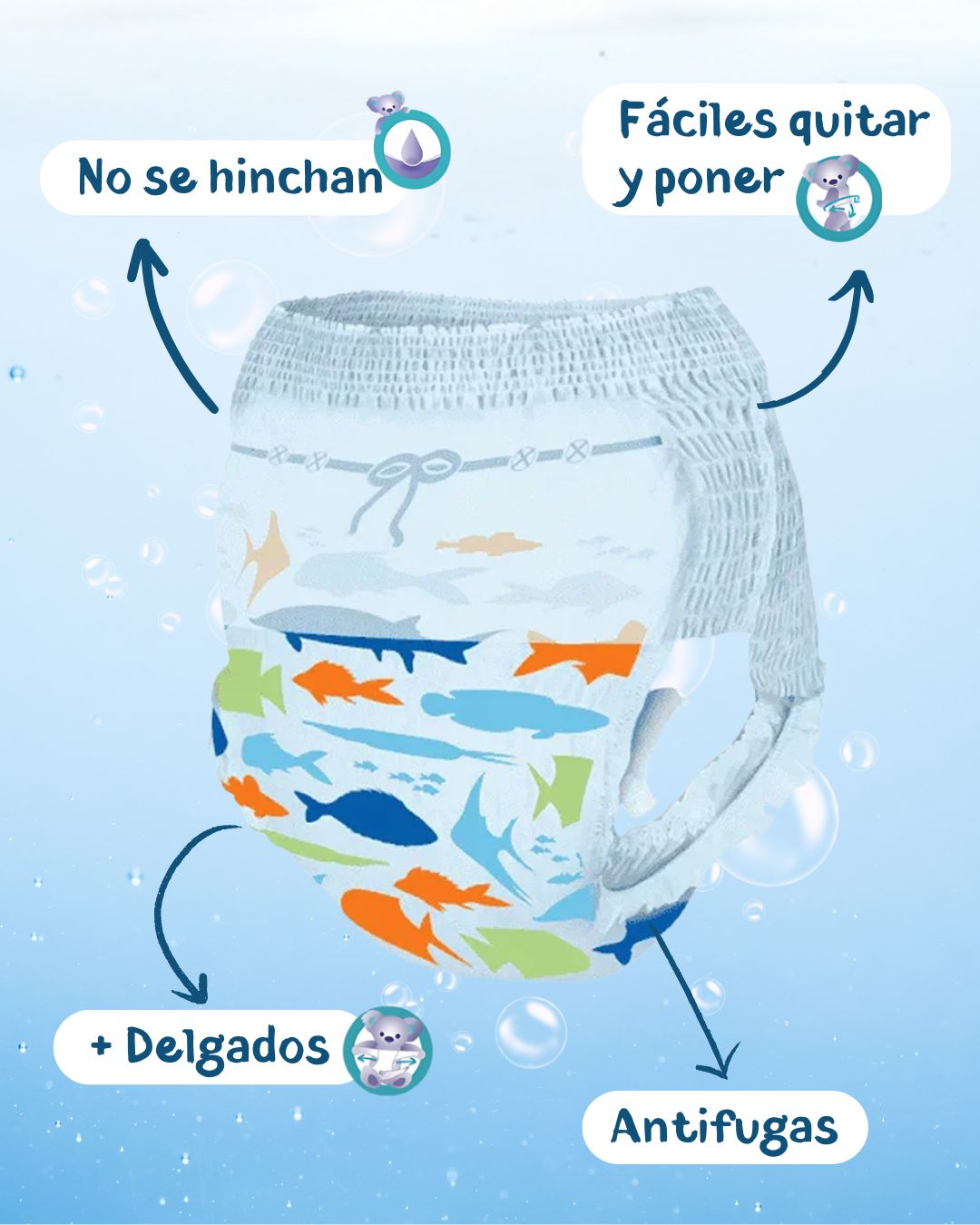 Pañal Bañador Magics Swim Talla M (9-15Kg) 11 Unds