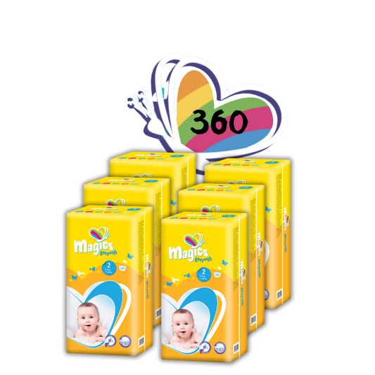 Caja de Pañales Magics EasySoft Talla 2 (4-8Kg) 360 Unds
