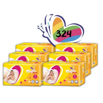 Caja de Pañales Magics EasySoft Talla 3 (6-10Kg) 324 Unds