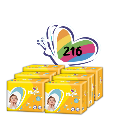 Caja de Pañales Magics EasySoft Talla 6 (16-30Kg) 216 Unds