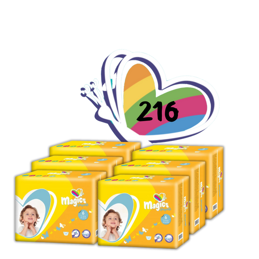Caja de Pañales Magics EasySoft Talla 6 (16-30Kg) 216 Unds
