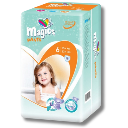 Pañal Braguita Magics Pants Talla 6 (+15Kg) 18Unds
