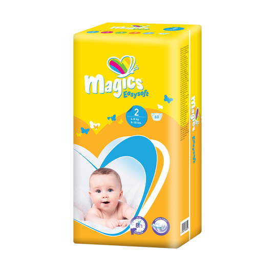 Paquete de Pañales Magics EasySoft Talla 2 (4-8Kg) 60 Unds