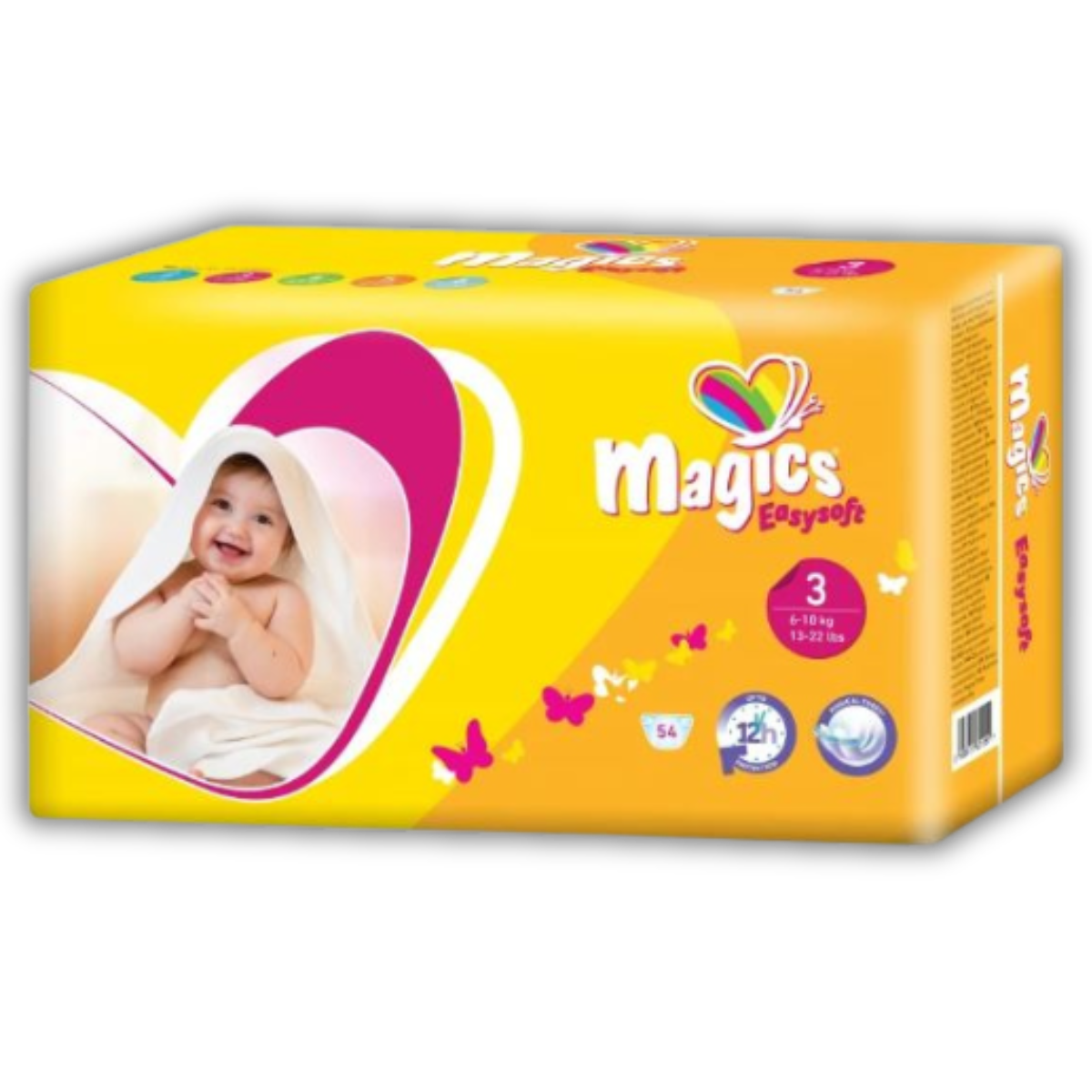 Paquete de Pañales Magics EasySoft Talla 3 (6-10Kg) 54 Unds