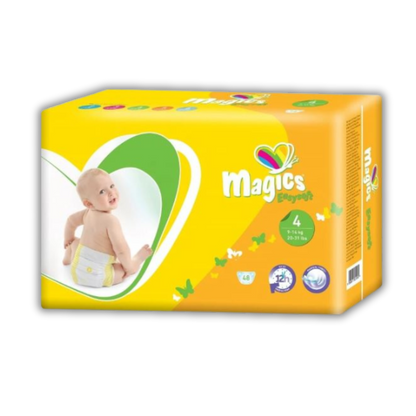 Paquete de Pañales Magics EasySoft Talla 4 (9-14Kg) 48 Unds