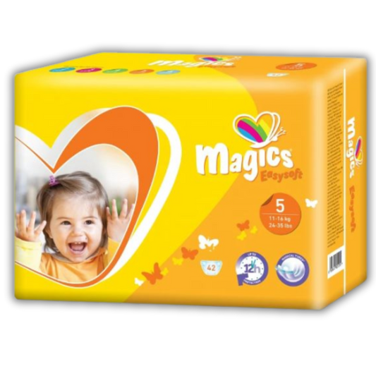 Paquete de Pañales Magics EasySoft Talla 5 (11-16Kg) 42 Unds