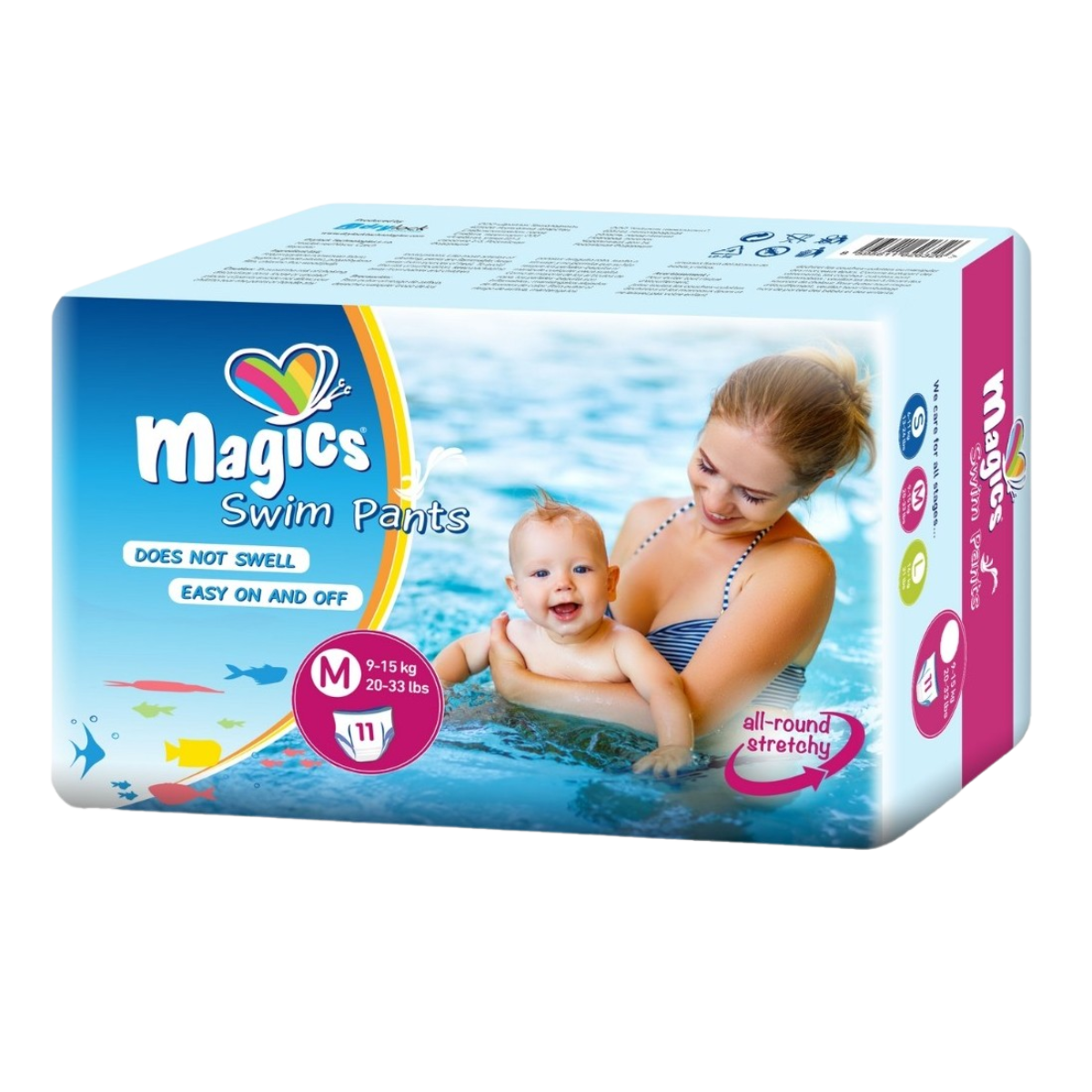 Pañal Bañador Magics Swim Talla M (9-15Kg) 11 Unds