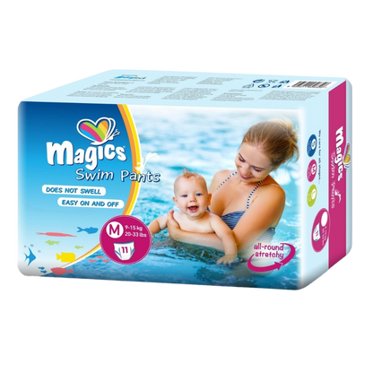 Pañal Bañador Magics Swim Talla M (9-15Kg) 11 Unds